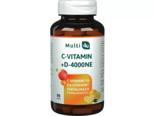 Multi 4u C 1000+D 4000 vitamin tabletta 90db