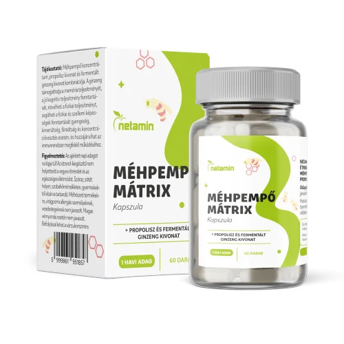 Netamin Méhpempő Mátrix kapszula + propolisz és fermentált ginzeng 60 db