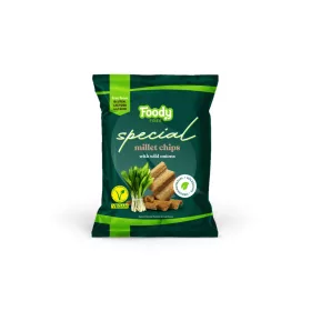   Foody Free vegán, gluténmentes köles chips medvehagymával 45 g