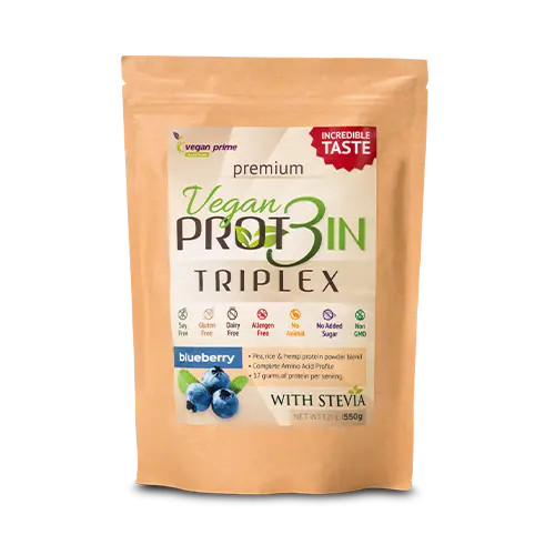 Netamin Vegan Prot3in Triplex fehérjepor - áfonya 550 g