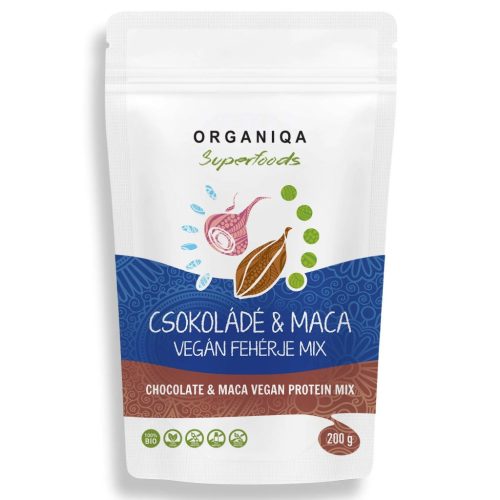 Organiqa Bio Vegán csoki-maca fehérje 200 g