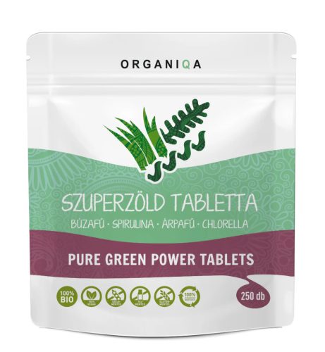 Organiqa Bio Szuperzöld tabletta 125g - 250 db