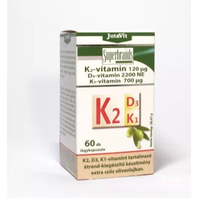   JutaVit K2-vitamin 120µg – D3-vitamin 2200NE – K1-vitamin 700µg 60 db