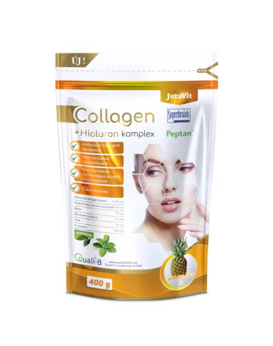JutaVit Collagen +Hialuron Komplex 400g italpor – Ananász ízben