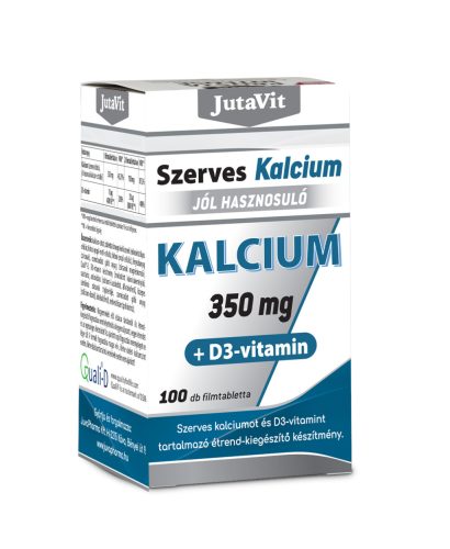 JutaVit Szerves Kalcium 350mg + D3-vitamin 100 db