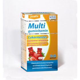 JutaVit Multi gumivitamin cukormentes, eper ízű 50 db