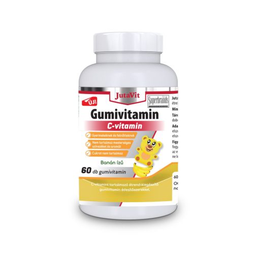 JutaVit C-vitamin Gumivitamin CUKORMENTES banán ízű 60 db