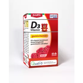 JutaVit D3-vitamin Gumivitamin málna ízű 60 db