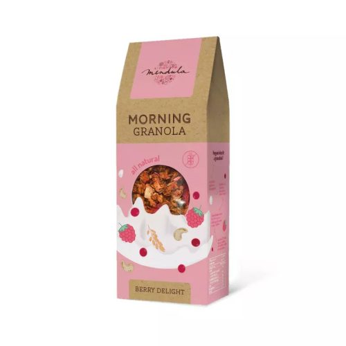 Mendula vegán, gluténmentes málnás-vörösáfonyás granola 300 g