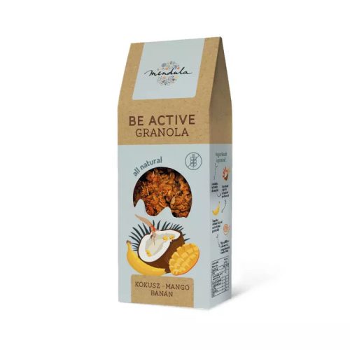 Mendula vegán, gluténmentes kókuszos-mangós-banános granola 250 g