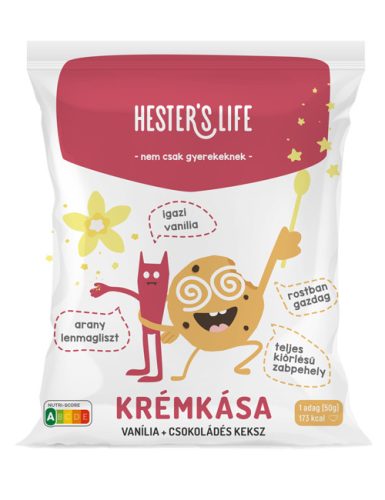 Hester's Life vegán vaníliás-csokis kekszes krémkása 50 g