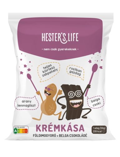 Hester's Life vegán földimogyorós-belga csokoládés krémkása 50 g