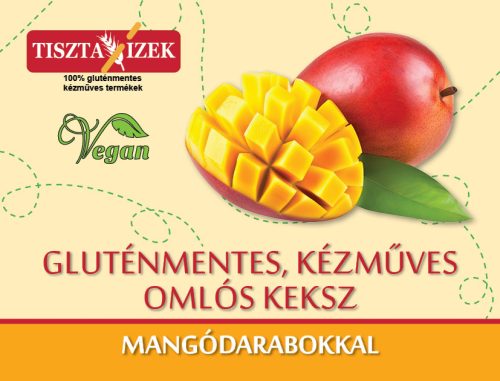 Tiszta Ízek glutén-és cukormentes omlós keksz mangó darabokkal 180 g