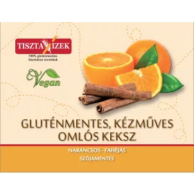   Tiszta Ízek glutén-és cukormentes narancsos-fahéjas keksz 180 g