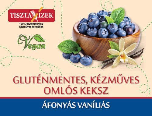 Tiszta Ízek gluténmentes omlós keksz áfonyával, édesítőszerrel 180 g