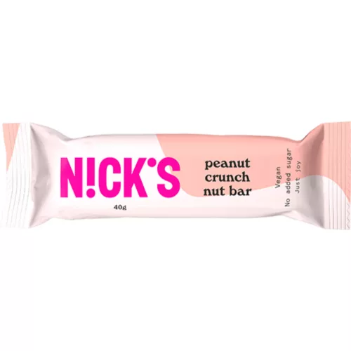 Nick's vegán, glutén-és hozzáadott cukormentes mogyorós szelet 40 g