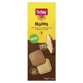 Schar gluténmentes Notes tejkrémmel 81 g
