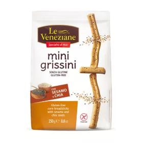   Le Veneziane gluténmentes szezám- és chiamagos mini grissini 250 g