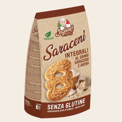 Inglese Saraceni gluténmentes, teljes kiőrlésű keksz 300 g