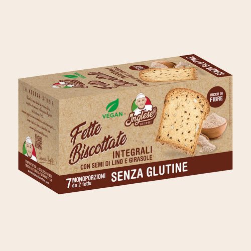 Inglese Fette biscottate - gluténmentes magvas, teljes kiőrlésű kétszersült 200 g