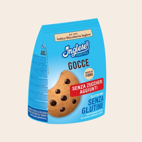 Inglese glutén- és cukormentes csokicseppes keksz 200 g