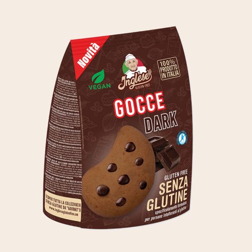 Inglese gluténmentes, vegán Gocce Dark csokis keksz csokicseppel 200 g
