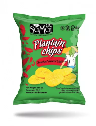 SAMAI Plantain chips édes chilli 75g főzőbanán Smoked Sweet Chili