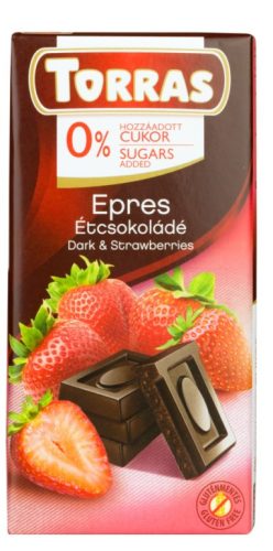 Torras Epres étcsokoládé hozzáadott cukor nélkül 75 g