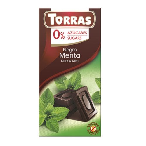Torras mentás étcsokoládé hozzáadott cukor nélkül 75 g