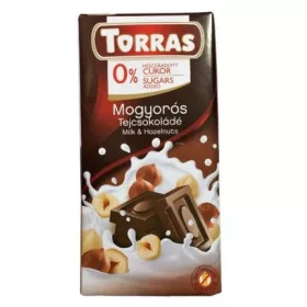   Torras Mogyorós tejcsokoládé hozzáadott cukor nélkül 75 g