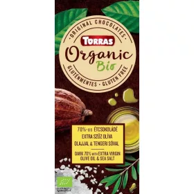   Torras BIO 70%-os étcsokoládé extra szűz olíva olajjal és tengeri sóval étcsokoládé 100 g