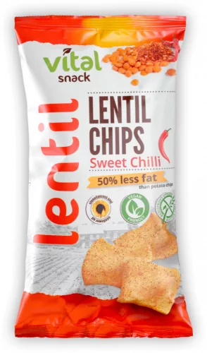 VitalSnack  Lencse chips édes chili ízű 65 g