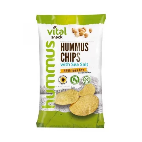VitalSnack  Humusz chips tengeri sóval 65 g