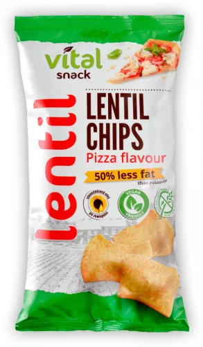 VitalSnack  Lencse chips pizza ízű 65 g