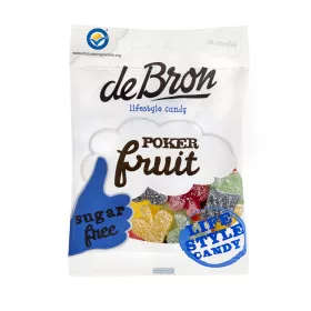 DeBron glutén-és cukormentes Poker Fruit gumicukor 90 g