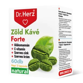   Dr.herz zöld kávé forte+c-vitamin+glükomannán kapszula 60 db