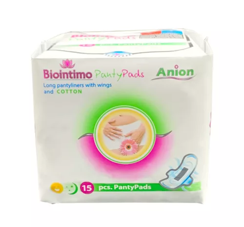 Biointimo panty pads hosszított szárnyas tisztasági betét 15 db