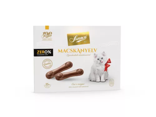 Szerencsi zero macskanyelv maltitos tejcsokoládé 100 g