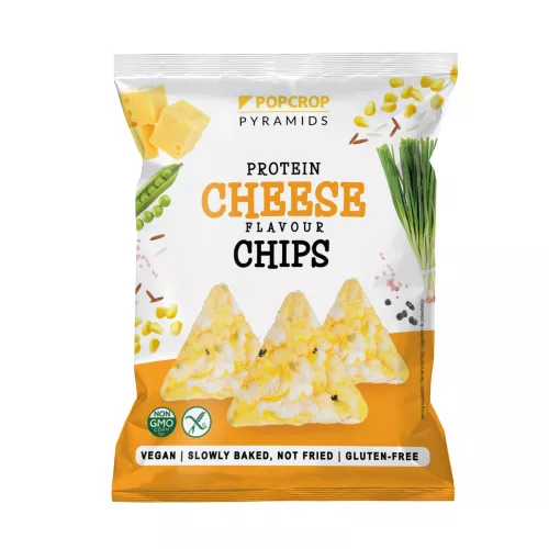 Popcrop pyramids gluténmentes sajtos-újhagymás protein chips 60 g