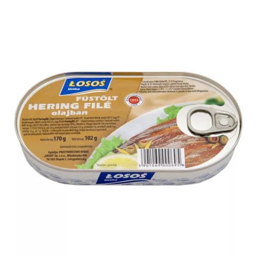 Losos füstölt heringfilé olajban 170 g