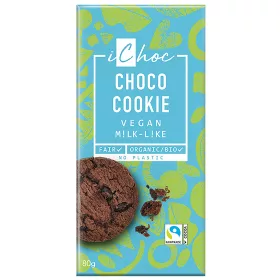   Ichoc bio mandula olajjal készült csokoládé keksz darabokkal vegán 80 g