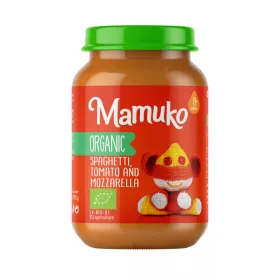   MAMUKO BIO SPAGHETTI, PARADICSOM ÉS MOZZARELLA babáknak 8 hónapos kortól 190 g