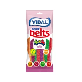 Vidal gumicukor sour belts 4 íz x 4 szín 90 g