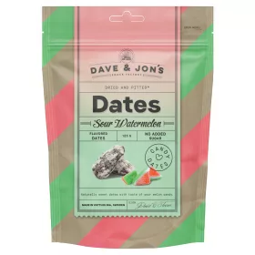   Dave & Jon's dates sour watermelon mag nélküli ízesített datolya görögdinnye ízben, hozzáadott cukor nélkül 125 g