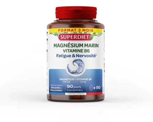 Superdiet tengeri magnézium + b6 vitamin tabletta 90 db