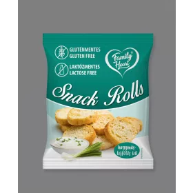   Family Heart glutén-és laktózmentes Snack Rolls hagymás-tejfölös ízű 40 g