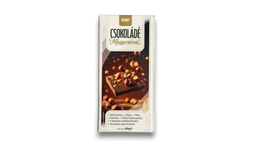 Szafi Life Csokoládé mogyoróval 80g (gluténmentes)