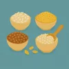 Rizs, köles, hajdina, quinoa
